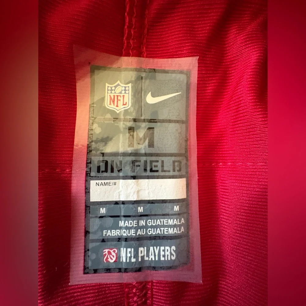 NFL 49ers Scarlet Red Jersey with White Accents - Picture 6 of 7